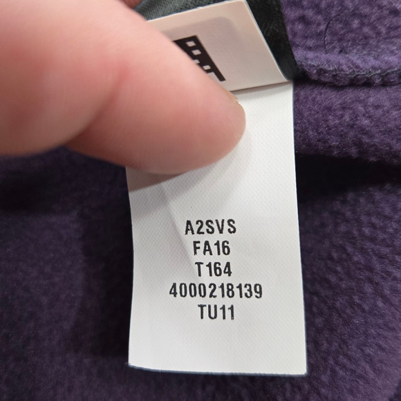 The North Face Purple TKA 100 Glacier Fleece Full Zip Collared Jacket Size XL - Picture 9 of 10